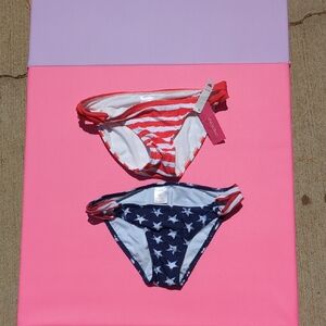 Xhilaration Red and Blue Star Bikini Set